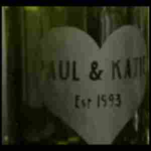 Etched Wine Bottle